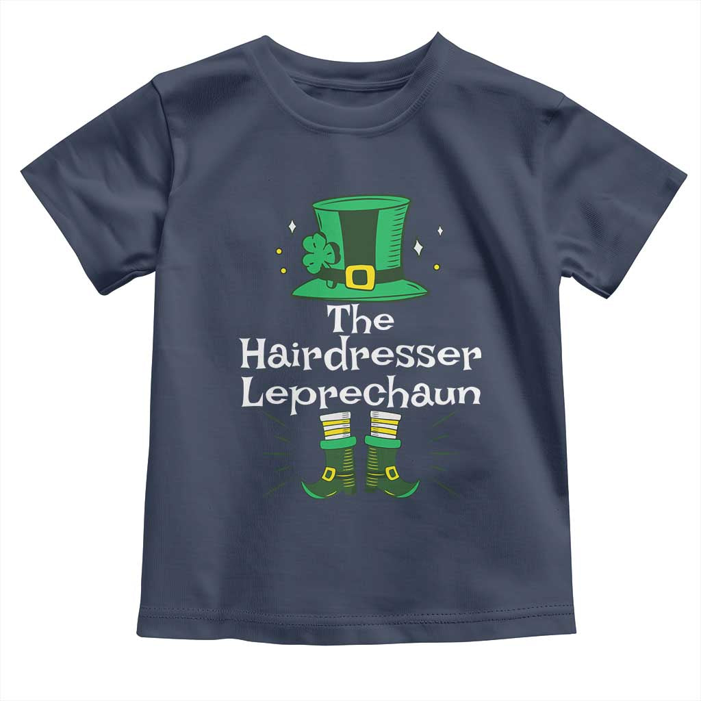 The Hairdresser Leprechaun Matching Group Toddler T Shirt Festive St Patricks Day Squad Hairdressers TS02 Navy Print Your Wear