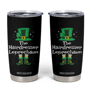The Hairdresser Leprechaun Matching Group Tumbler Cup Festive St Patricks Day Squad Hairdressers TS02 Black Print Your Wear