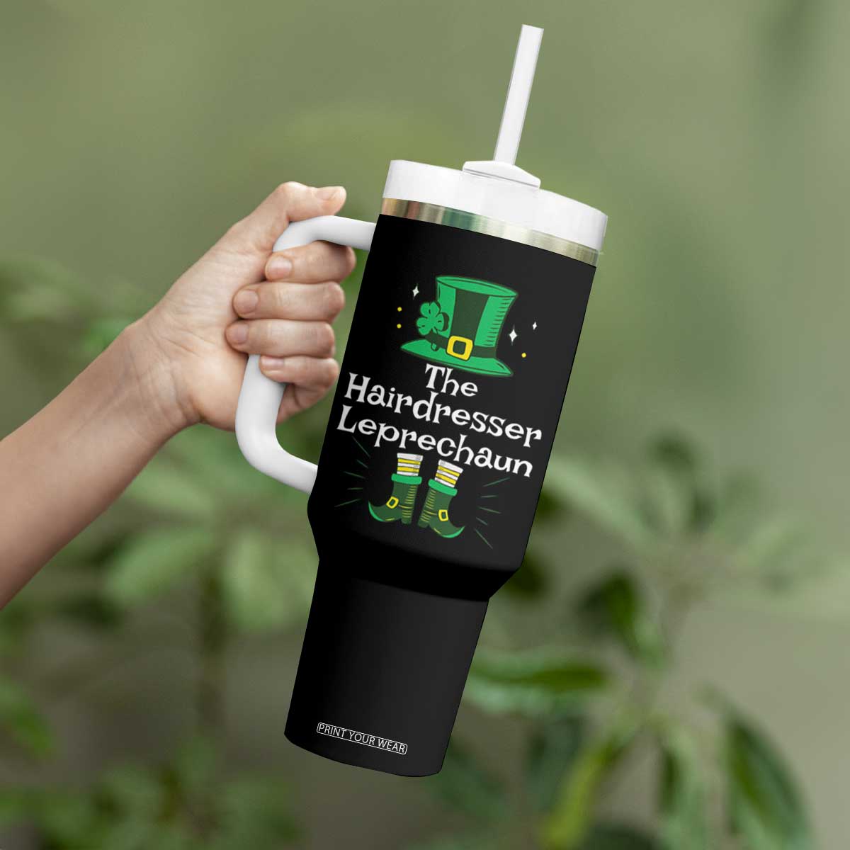The Hairdresser Leprechaun Matching Group Tumbler With Handle Festive St Patricks Day Squad Hairdressers TS02 Print Your Wear