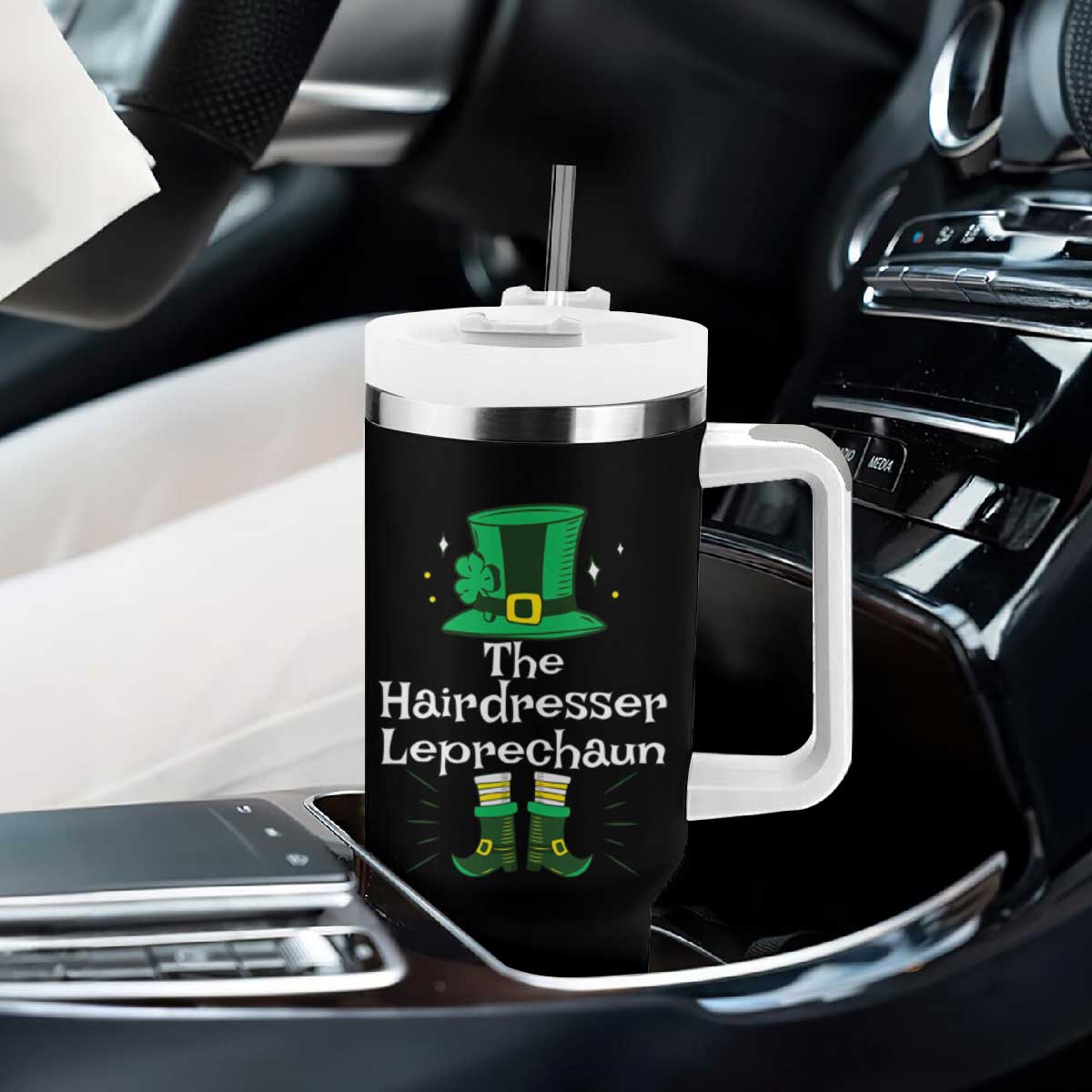 The Hairdresser Leprechaun Matching Group Tumbler With Handle Festive St Patricks Day Squad Hairdressers TS02 Print Your Wear