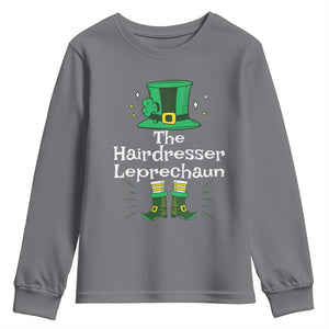 The Hairdresser Leprechaun Matching Group Youth Sweatshirt Festive St Patricks Day Squad Hairdressers TS02 Charcoal Print Your Wear