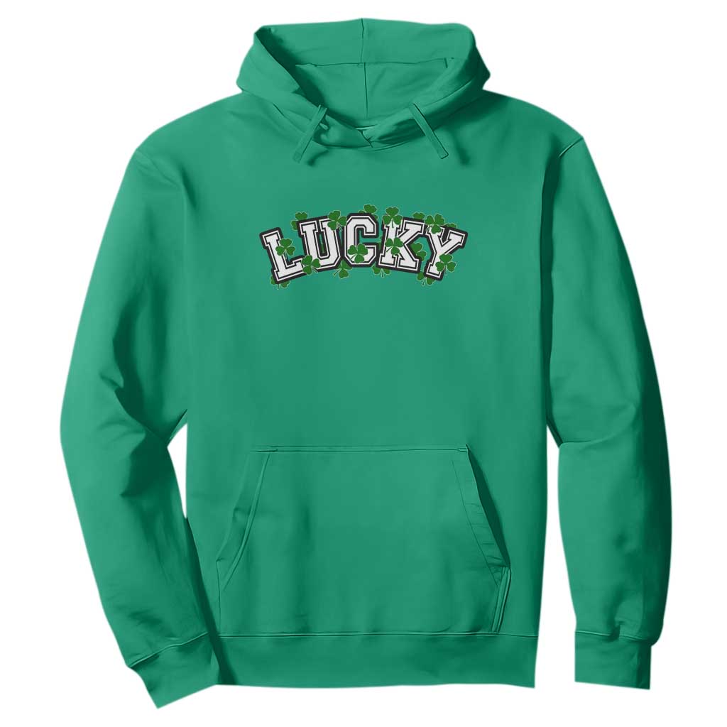 St Patricks Day Lucky Shamrock Hoodie Vintage Minimalist TS02 Irish Green Print Your Wear