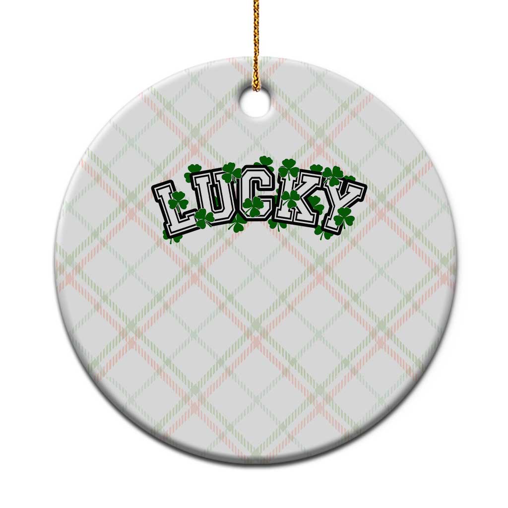 St Patricks Day Lucky Shamrock Ceramic Ornament Vintage Minimalist TS02 1pc Christmas Plaid Print Your Wear
