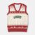 St Patricks Day Lucky Shamrock V-Neck Knit Sweater Vest Vintage Minimalist TS02 Beige Red Print Your Wear