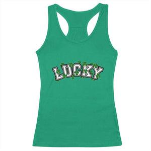 St Patricks Day Lucky Shamrock Racerback Tank Top Vintage Minimalist TS02 Irish Green Print Your Wear