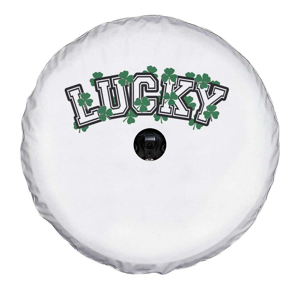 St Patricks Day Lucky Shamrock Spare Tire Cover Vintage Minimalist TS02 Print Your Wear