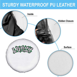 St Patricks Day Lucky Shamrock Spare Tire Cover Vintage Minimalist TS02 Print Your Wear