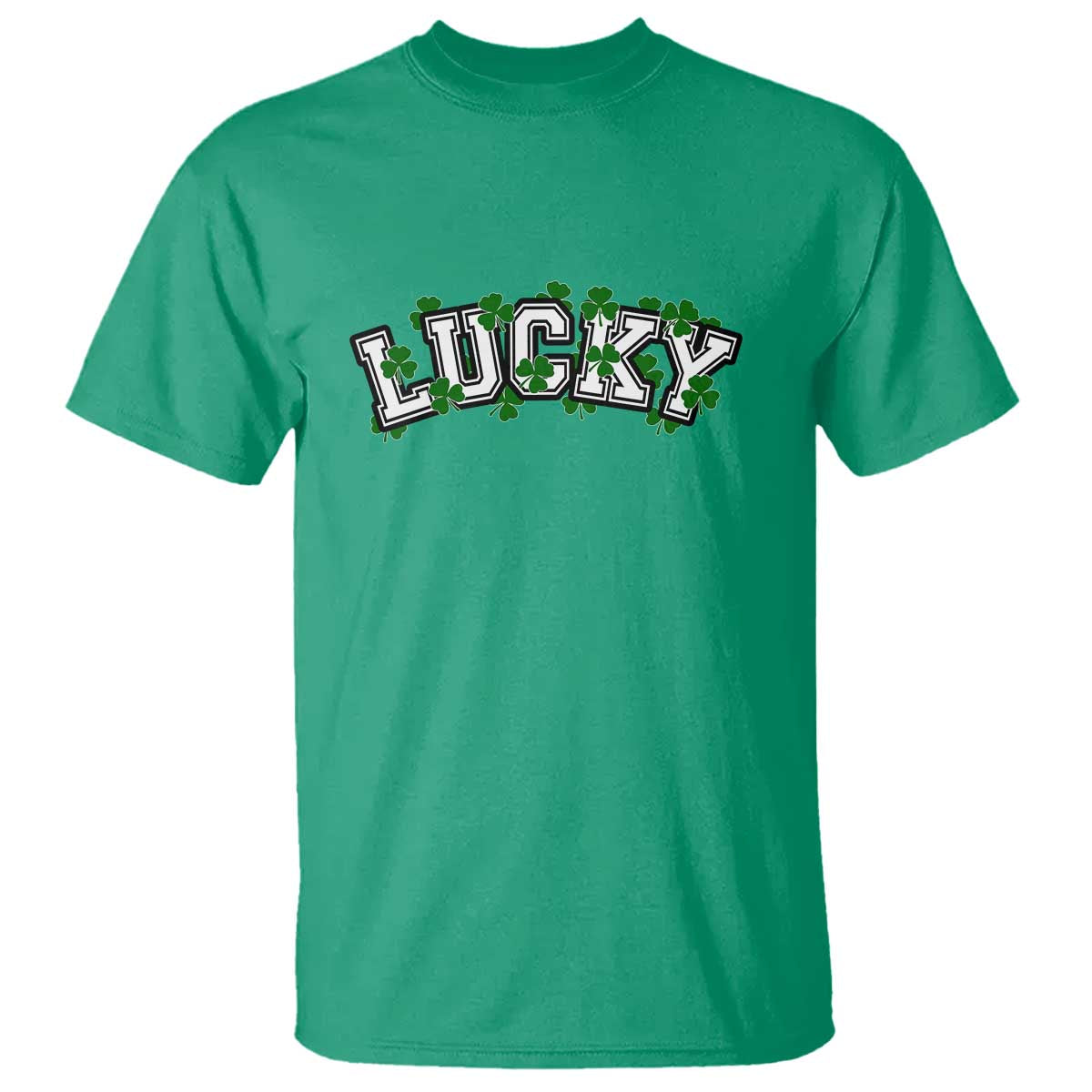 St Patricks Day Lucky Shamrock T Shirt Vintage Minimalist TS02 Irish Green Print Your Wear