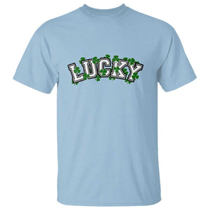 St Patricks Day Lucky Shamrock T Shirt Vintage Minimalist TS02 Light Blue Print Your Wear