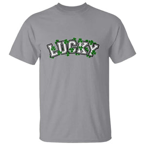 St Patricks Day Lucky Shamrock T Shirt Vintage Minimalist TS02 Sport Gray Print Your Wear