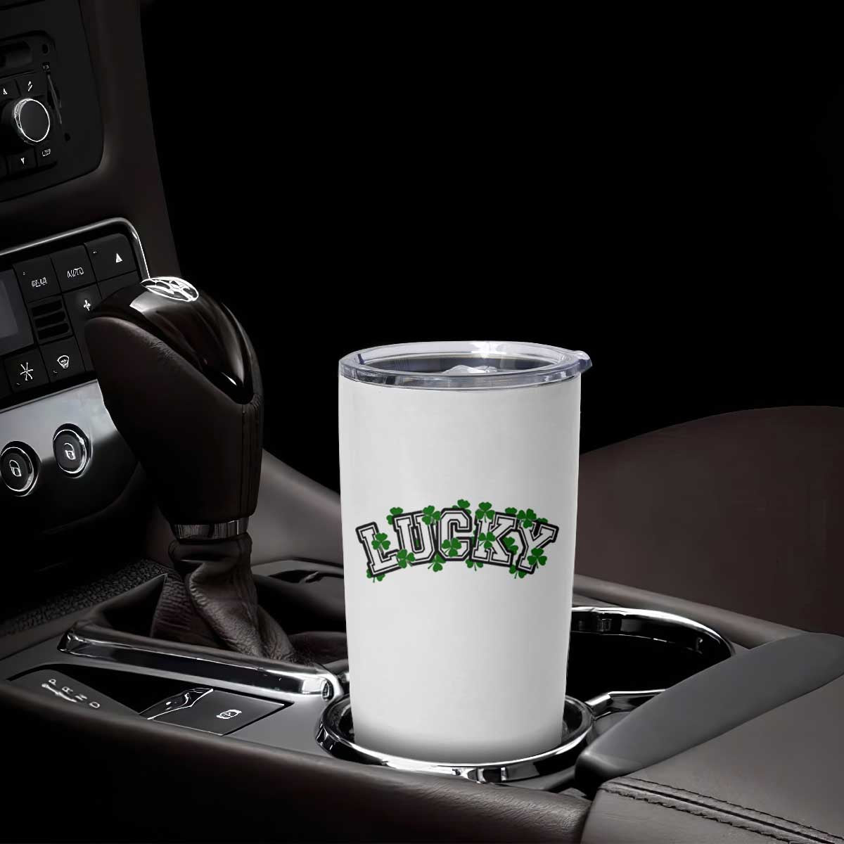 St Patricks Day Lucky Shamrock Tumbler Cup Vintage Minimalist TS02 Print Your Wear