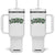 St Patricks Day Lucky Shamrock Tumbler With Handle Vintage Minimalist TS02 One Size: 40 oz White Print Your Wear