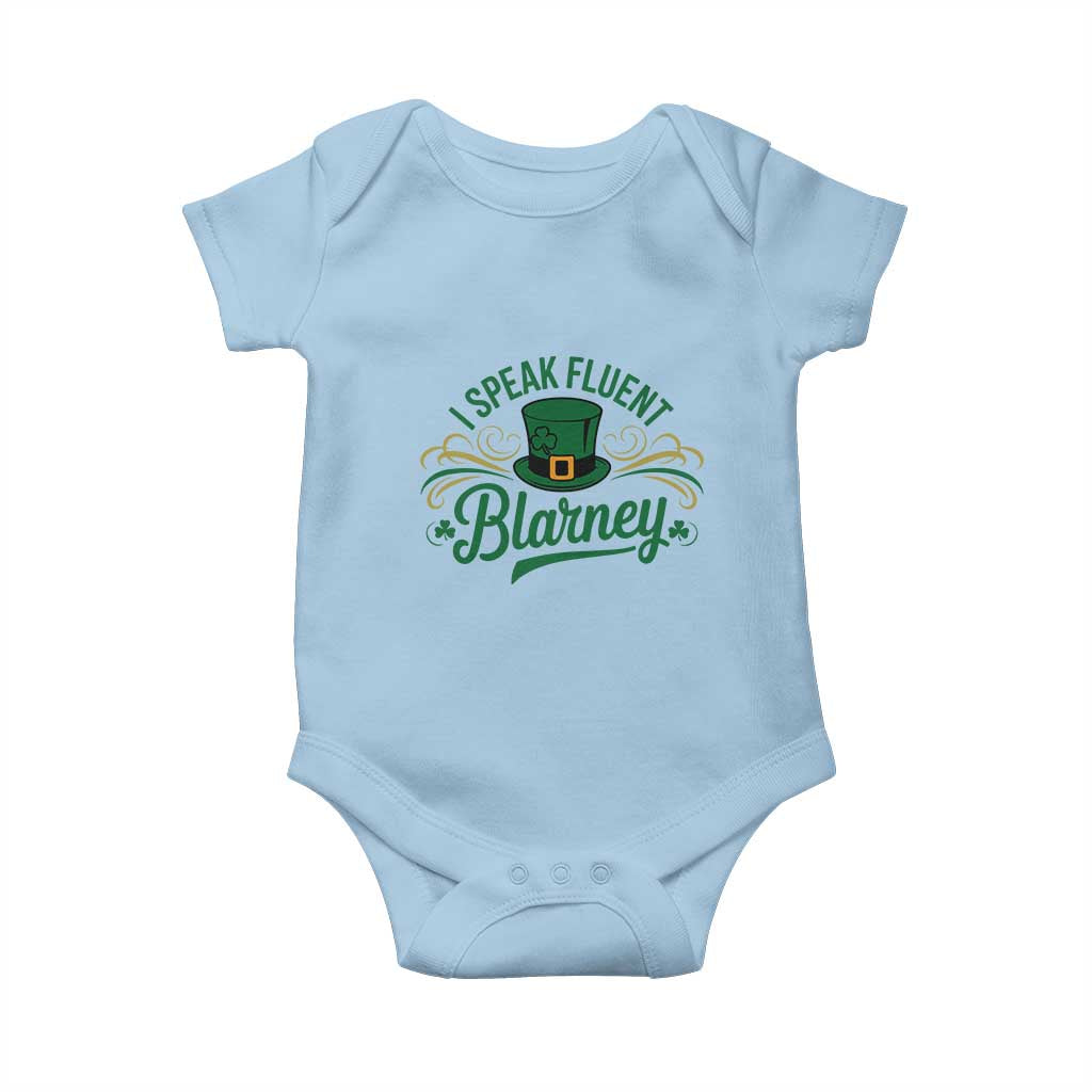 I Speak The Blarney Baby Onesie Funny Irish St. Patricks Day TS02 Light Blue Print Your Wear
