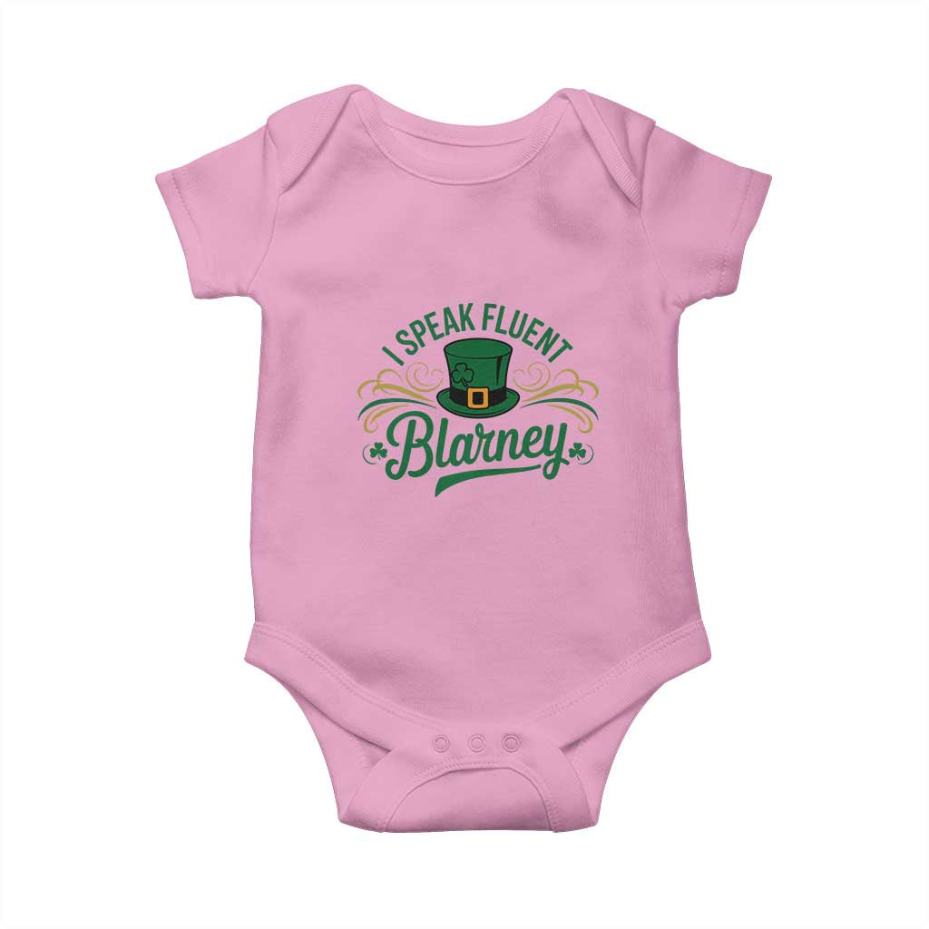 I Speak The Blarney Baby Onesie Funny Irish St. Patricks Day TS02 Light Pink Print Your Wear