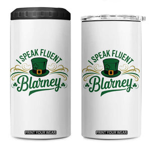 I Speak The Blarney 4 in 1 Can Cooler Tumbler Funny Irish St. Patricks Day TS02 One Size: 16 oz White Print Your Wear