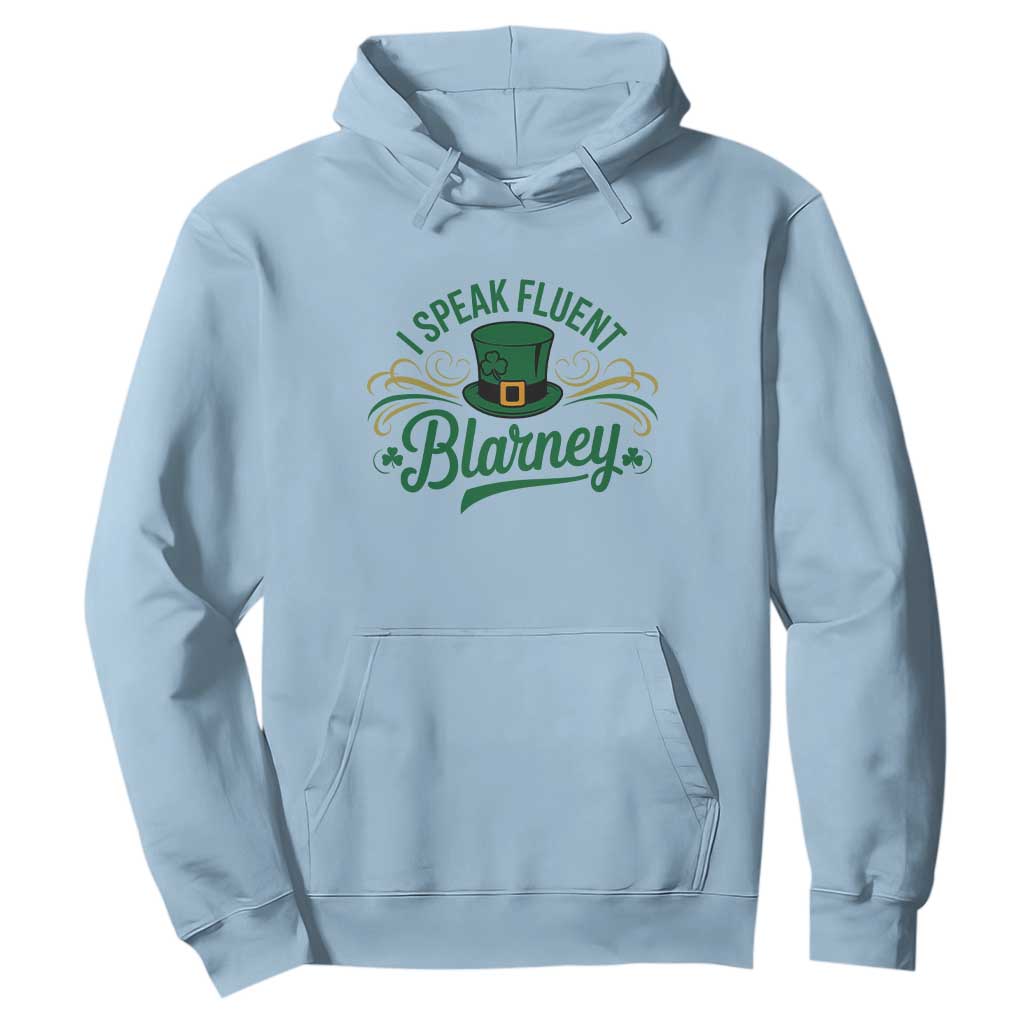 I Speak The Blarney Hoodie Funny Irish St. Patricks Day TS02 Light Blue Print Your Wear