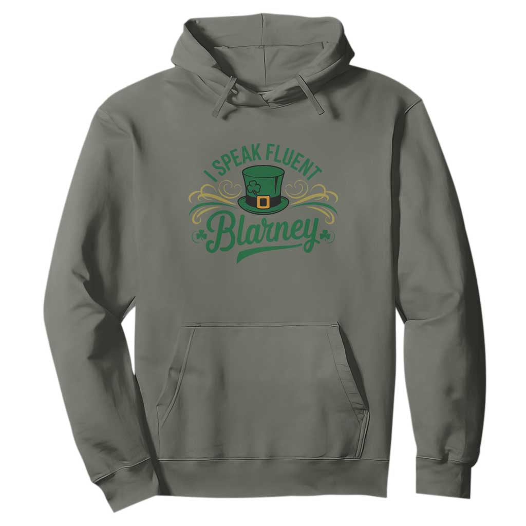 I Speak The Blarney Hoodie Funny Irish St. Patricks Day TS02 Military Green Print Your Wear