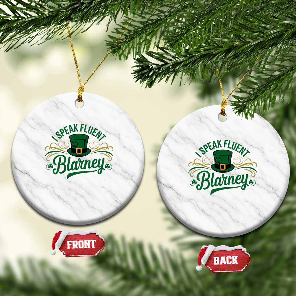 I Speak The Blarney Ceramic Ornament Funny Irish St. Patricks Day TS02 1pc White Marble Print Your Wear