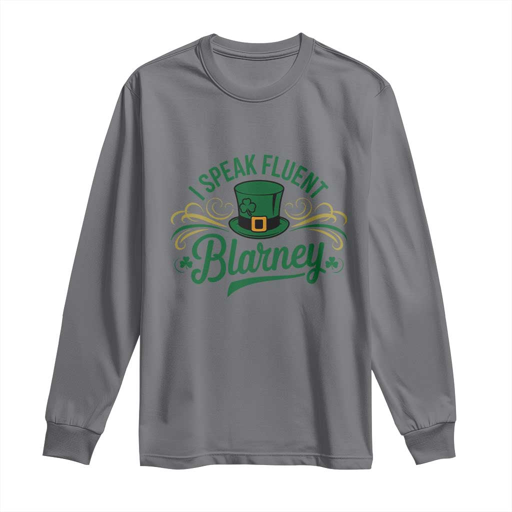 I Speak The Blarney Long Sleeve Shirt Funny Irish St. Patricks Day TS02 Charcoal Print Your Wear