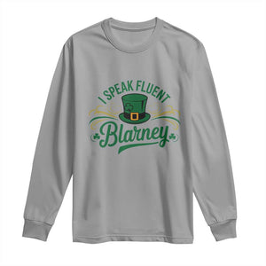 I Speak The Blarney Long Sleeve Shirt Funny Irish St. Patricks Day TS02 Sport Gray Print Your Wear