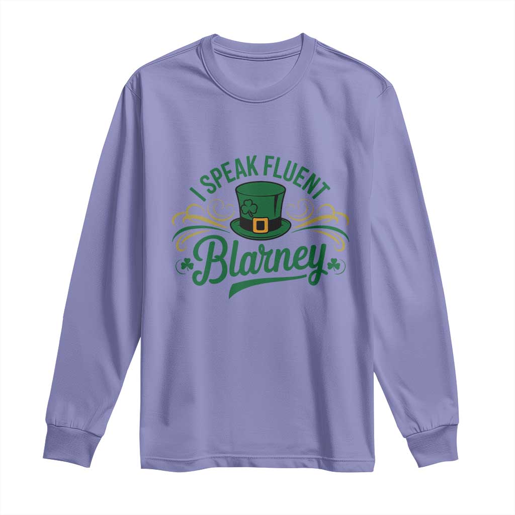 I Speak The Blarney Long Sleeve Shirt Funny Irish St. Patricks Day TS02 Violet Print Your Wear