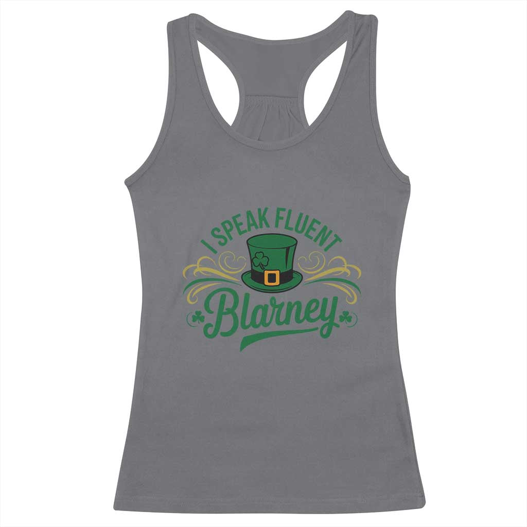 I Speak The Blarney Racerback Tank Top Funny Irish St. Patricks Day TS02 Charcoal Print Your Wear