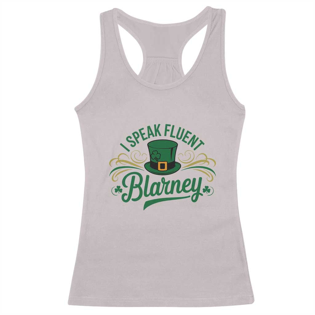 I Speak The Blarney Racerback Tank Top Funny Irish St. Patricks Day TS02 Ice Gray Print Your Wear