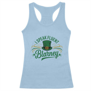 I Speak The Blarney Racerback Tank Top Funny Irish St. Patricks Day TS02 Light Blue Print Your Wear
