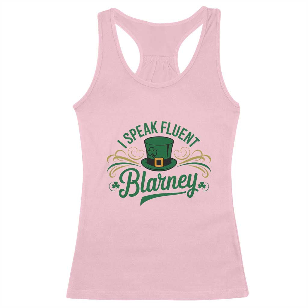 I Speak The Blarney Racerback Tank Top Funny Irish St. Patricks Day TS02 Light Pink Print Your Wear