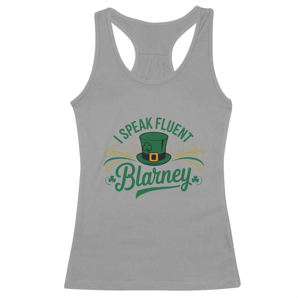 I Speak The Blarney Racerback Tank Top Funny Irish St. Patricks Day TS02 Sport Gray Print Your Wear