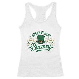 I Speak The Blarney Racerback Tank Top Funny Irish St. Patricks Day TS02 White Print Your Wear