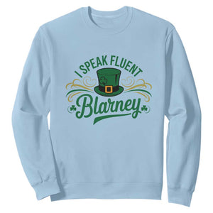 I Speak The Blarney Sweatshirt Funny Irish St. Patricks Day TS02 Light Blue Print Your Wear