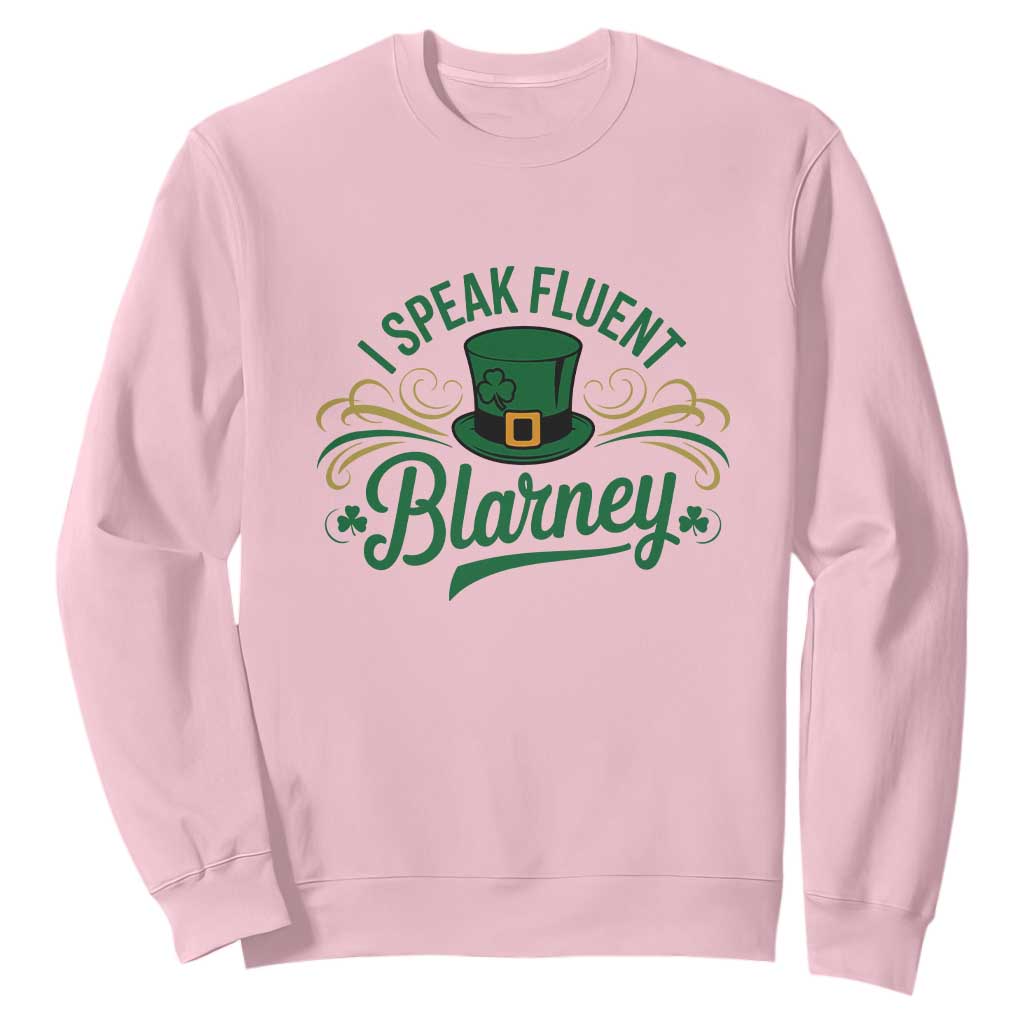 I Speak The Blarney Sweatshirt Funny Irish St. Patricks Day TS02 Light Pink Print Your Wear