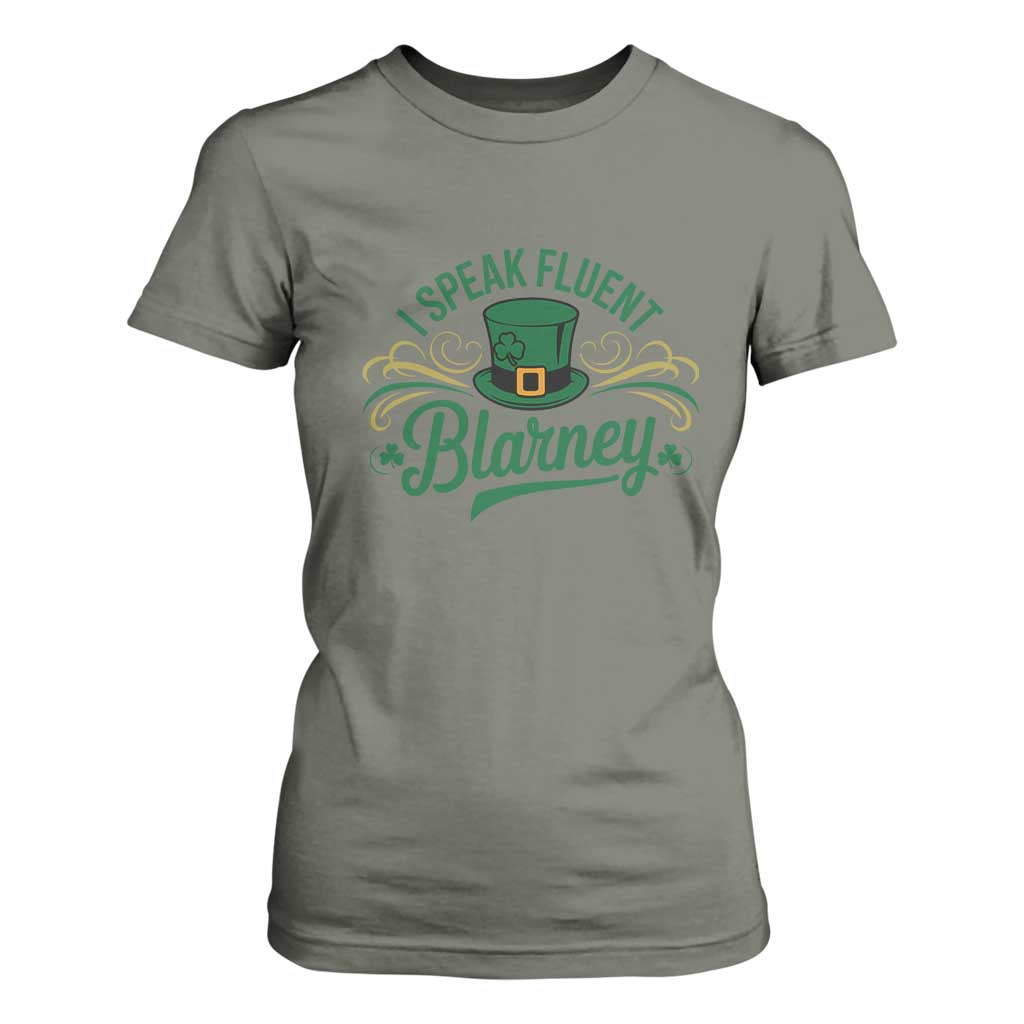 I Speak The Blarney T Shirt For Women Funny Irish St. Patricks Day TS02 Military Green Print Your Wear