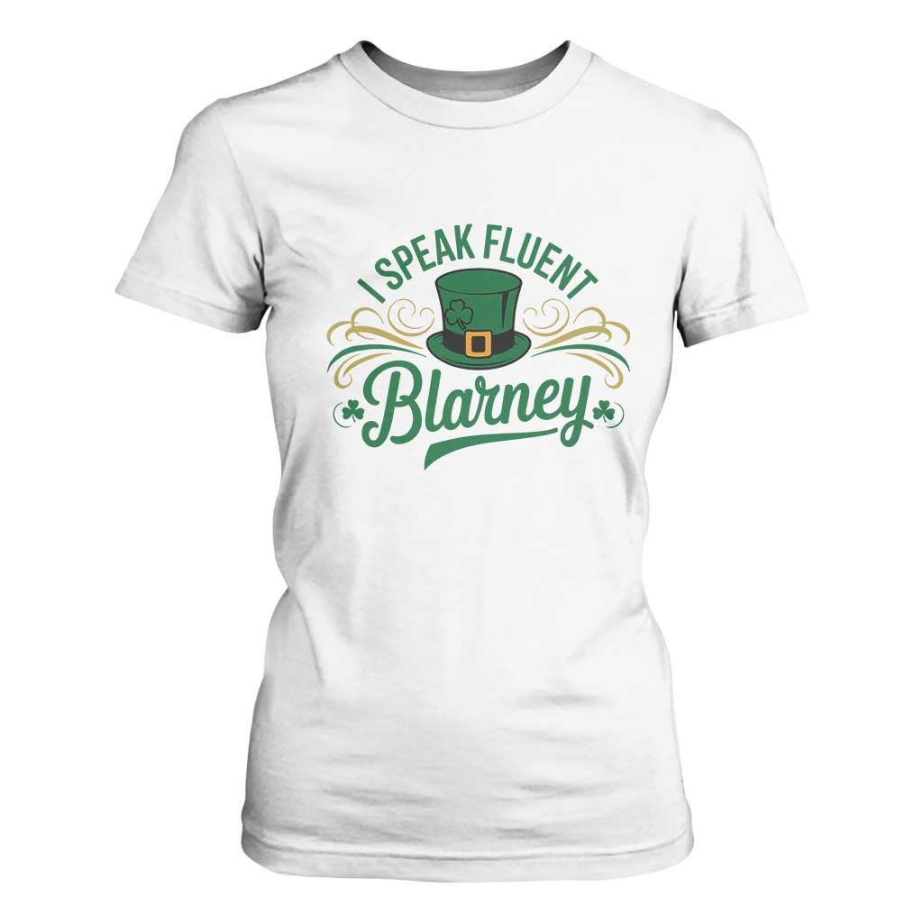 I Speak The Blarney T Shirt For Women Funny Irish St. Patricks Day TS02 White Print Your Wear