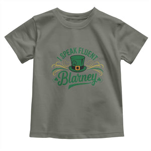 I Speak The Blarney Toddler T Shirt Funny Irish St. Patricks Day TS02 Military Green Print Your Wear