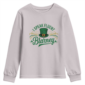 I Speak The Blarney Youth Sweatshirt Funny Irish St. Patricks Day TS02 Ice Gray Print Your Wear