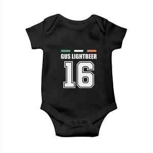 Funny Gus Lightbeer 16 Baby Onesie Ireland Irish Name St. Patricks Day Drinking Pub TS02 Black Print Your Wear