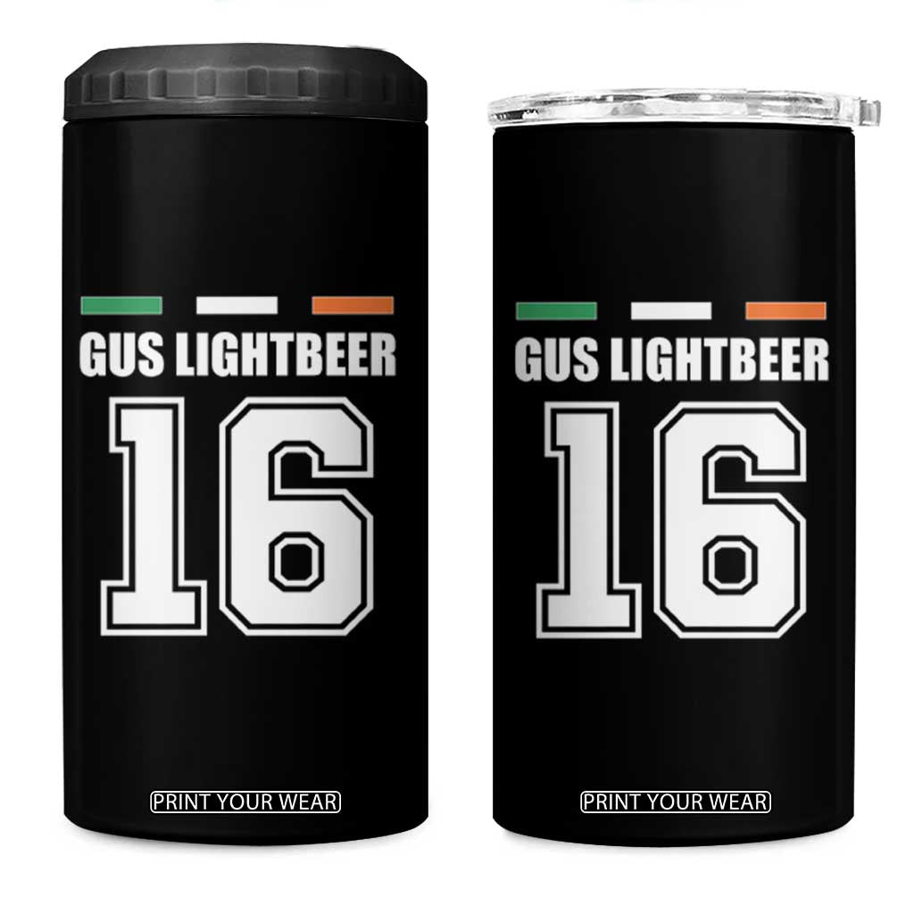 Funny Gus Lightbeer 16 4 in 1 Can Cooler Tumbler Ireland Irish Name St. Patricks Day Drinking Pub TS02 One Size: 16 oz Black Print Your Wear