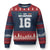 Funny Gus Lightbeer 16 Ugly Christmas Sweater Ireland Irish Name St. Patricks Day Drinking Pub TS02 Navy Red Print Your Wear