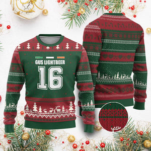 Funny Gus Lightbeer 16 Ugly Christmas Sweater Ireland Irish Name St. Patricks Day Drinking Pub TS02 Red Green Print Your Wear