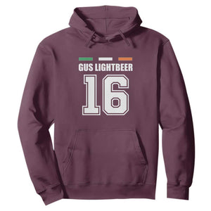 Funny Gus Lightbeer 16 Hoodie Ireland Irish Name St. Patricks Day Drinking Pub TS02 Maroon Print Your Wear
