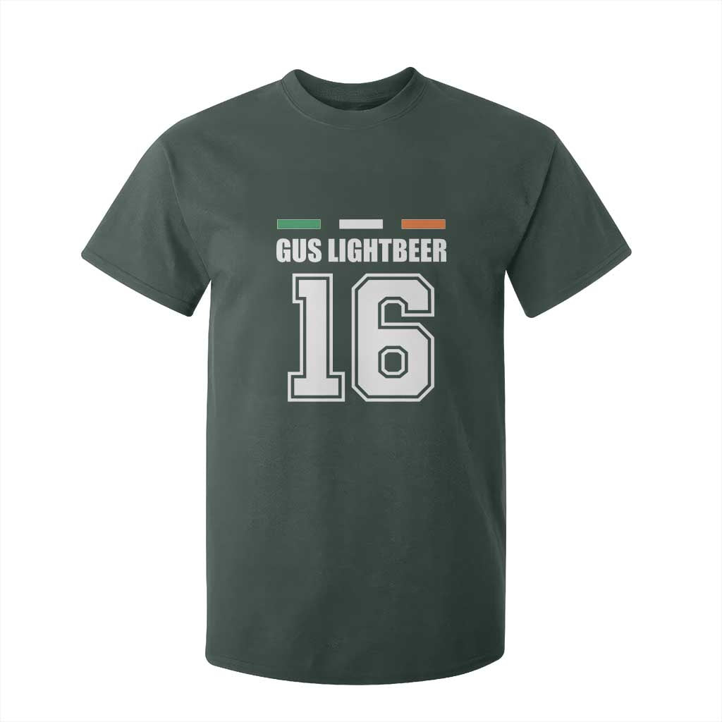 Funny Gus Lightbeer 16 T Shirt For Kid Ireland Irish Name St. Patricks Day Drinking Pub TS02 Dark Forest Green Print Your Wear