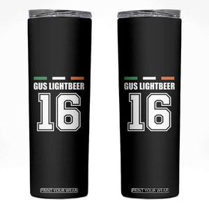 Funny Gus Lightbeer 16 Skinny Tumbler Ireland Irish Name St. Patricks Day Drinking Pub TS02 Black Print Your Wear