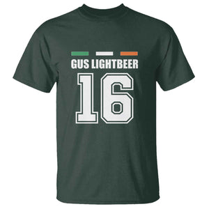 Funny Gus Lightbeer 16 T Shirt Ireland Irish Name St. Patricks Day Drinking Pub TS02 Dark Forest Green Print Your Wear