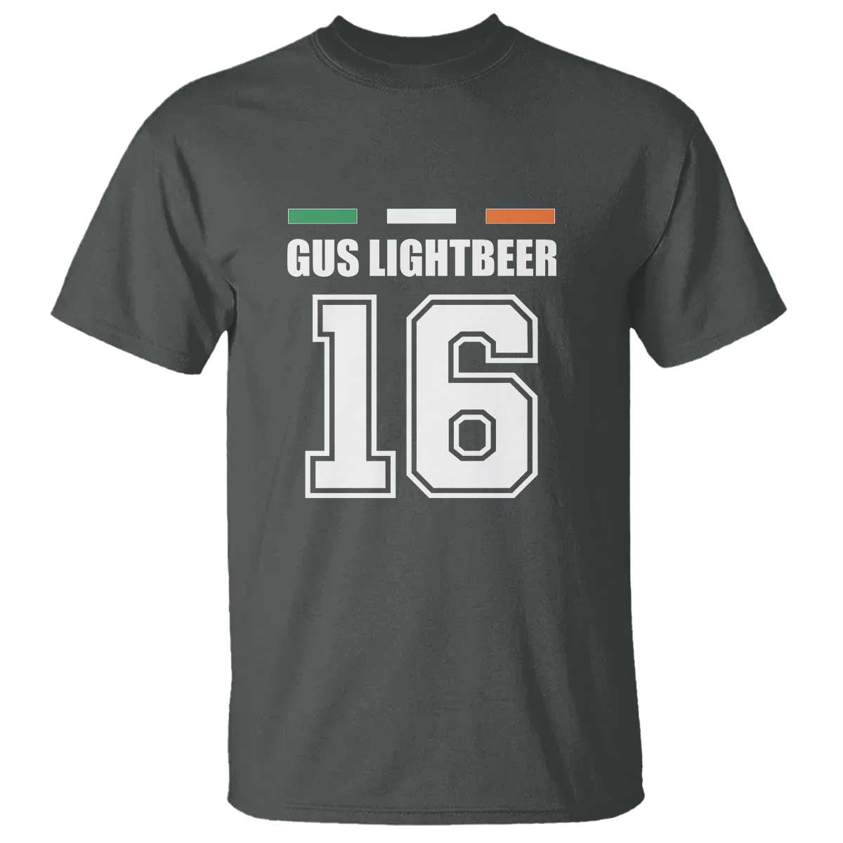 Funny Gus Lightbeer 16 T Shirt Ireland Irish Name St. Patricks Day Drinking Pub TS02 Dark Heather Print Your Wear
