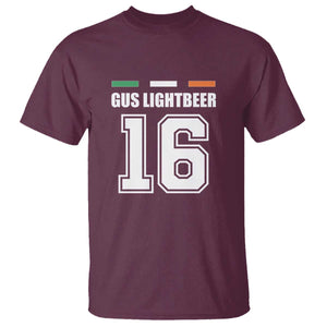 Funny Gus Lightbeer 16 T Shirt Ireland Irish Name St. Patricks Day Drinking Pub TS02 Maroon Print Your Wear