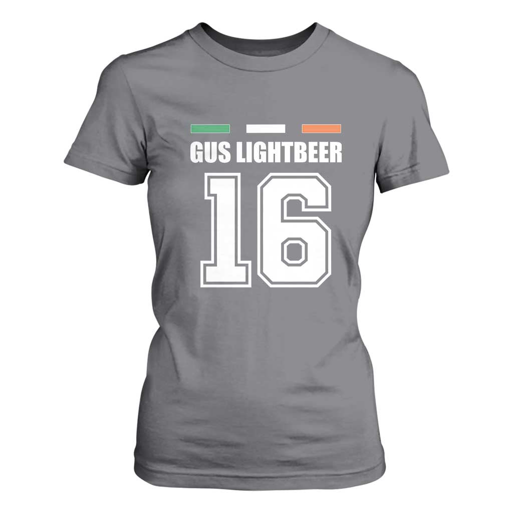Funny Gus Lightbeer 16 T Shirt For Women Ireland Irish Name St. Patricks Day Drinking Pub TS02 Charcoal Print Your Wear