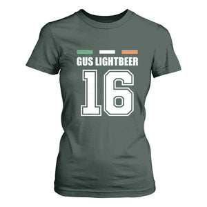 Funny Gus Lightbeer 16 T Shirt For Women Ireland Irish Name St. Patricks Day Drinking Pub TS02 Dark Forest Green Print Your Wear