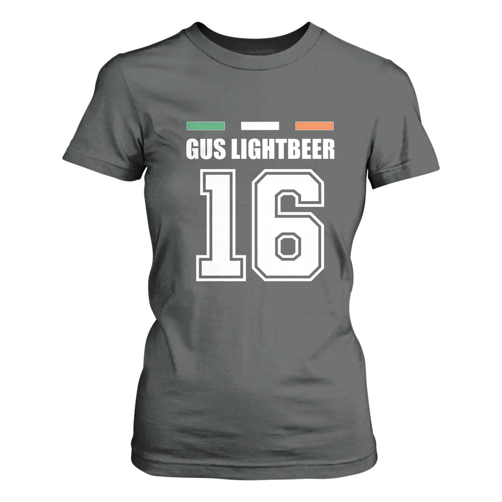 Funny Gus Lightbeer 16 T Shirt For Women Ireland Irish Name St. Patricks Day Drinking Pub TS02 Dark Heather Print Your Wear